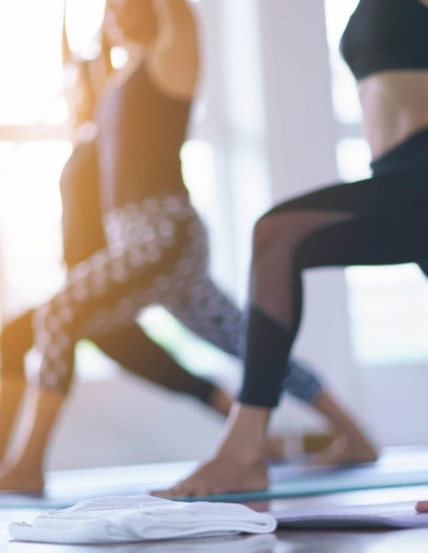 Guests doing Yoga