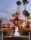 Married couple in front of a fountain