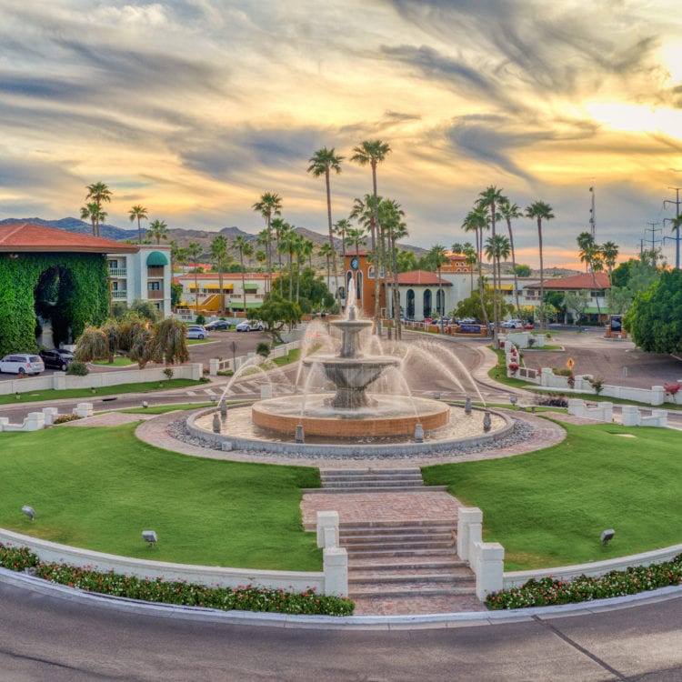 Arizona Grand Resort water fountain