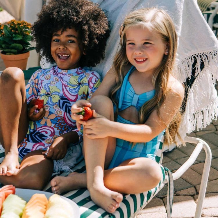 Children sitting in a seat at Oasis Water Park