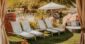 Oasis Water Park Premium Island Cabanas Lounge Chairs and Daybed